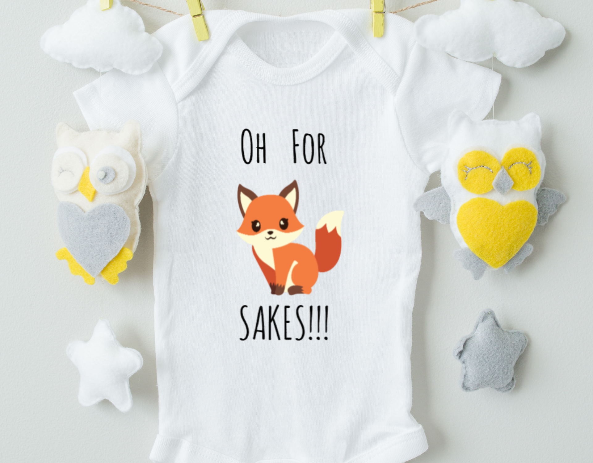 Fox Sake Cotton Baby Bodysuit