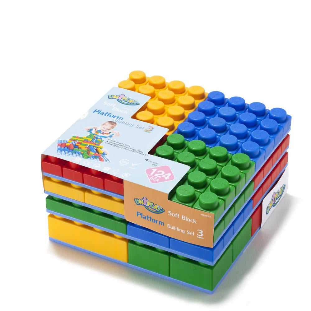 124pcs Soft Building Block Platform