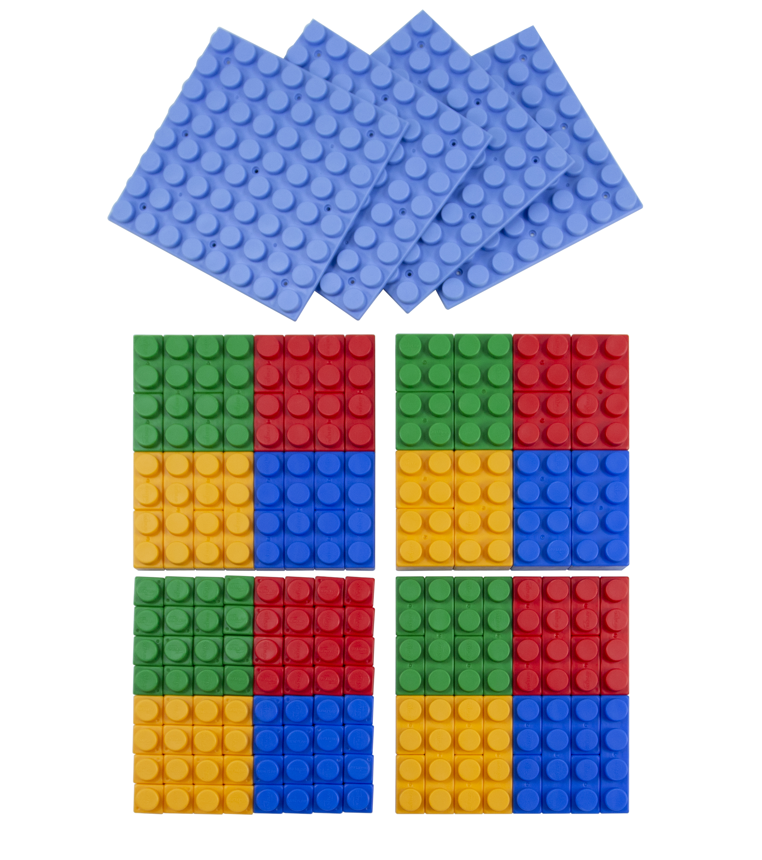 124pcs Soft Building Block Platform